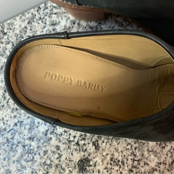 Poppy Barley Nubuck The Heeled Mule Black Suede 7 - Picture 4 of 14